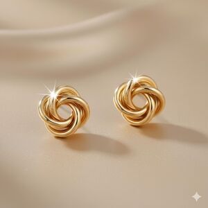 Elegant Gold Knot Earrings